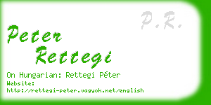 peter rettegi business card